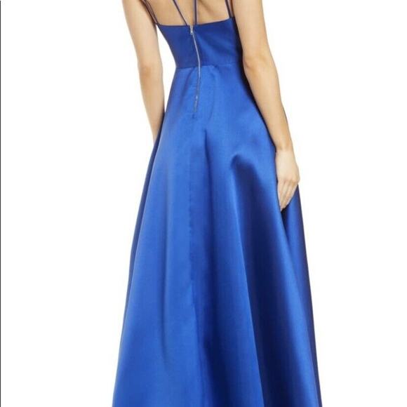 Sequin Hearts Women's Juniors Royal Blue Strappy-Back Gown Dress Size 3 - Picture 2 of 13